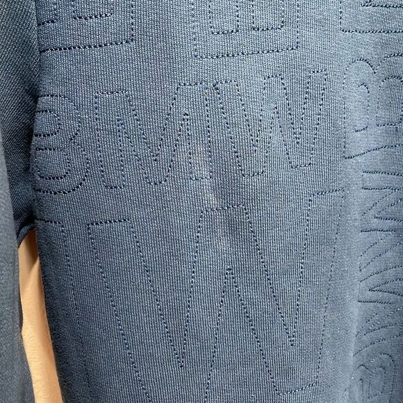Official BMW AG Quilted Pullover Crewneck Sweatshirt - Blue - S - Picture 6 of 12